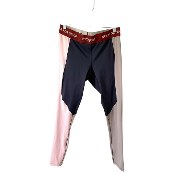 Cotopaxi Haraka Tights Leggings Pink Navy Blue Size Large - Picture 1 of 6